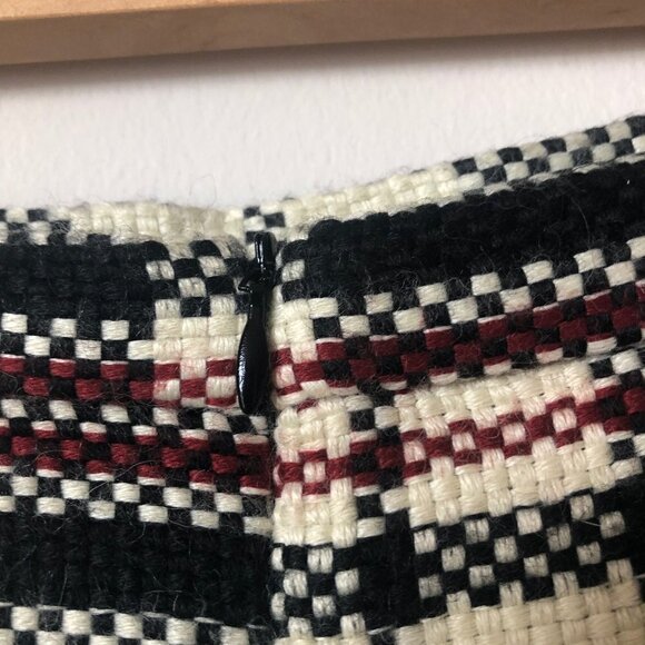 Pink Martini Plaid Pencil Wool Blend Skirt Small - Picture 4 of 10